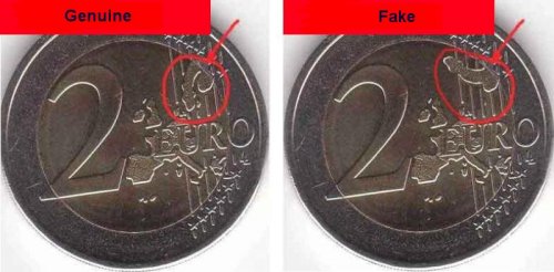 Fake Euro coin